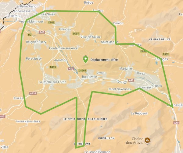 Déplacement Offert : Bonneville, Marignier, Reignier, Viuz en Sallaz ...