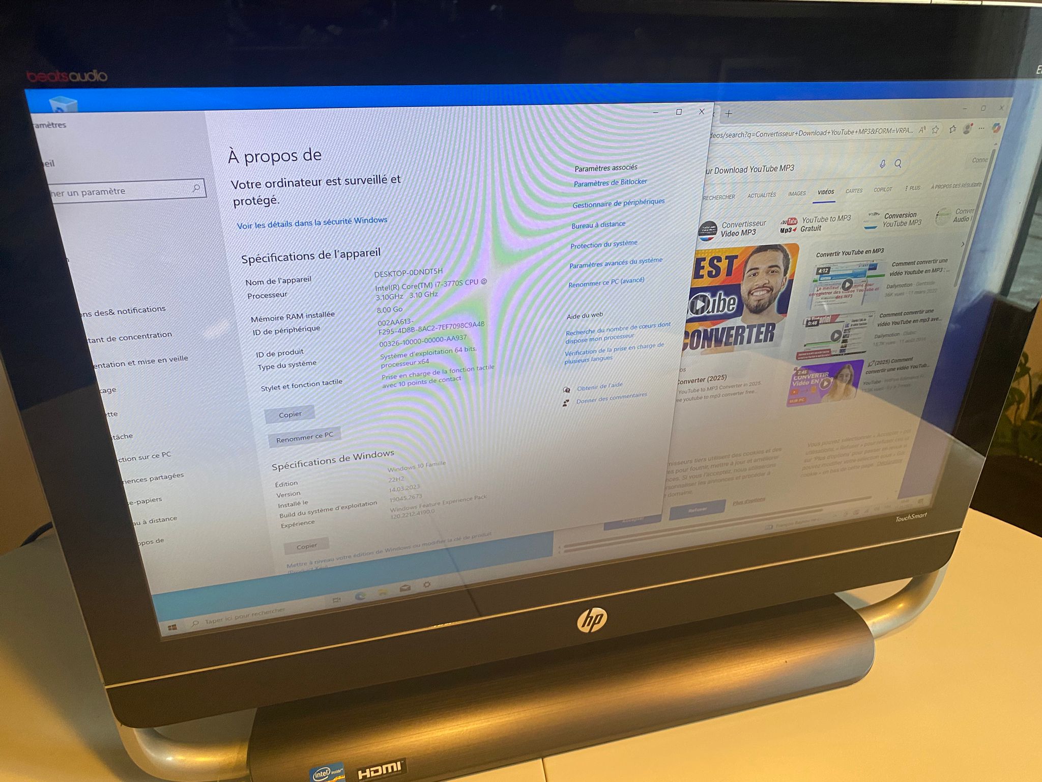 PC Tactile HP TouchSmart 23' – Image 3